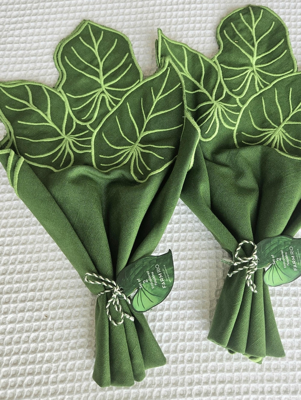 🌴🌴🌴🌴4 Farm Rio Palm Leaf Napkins